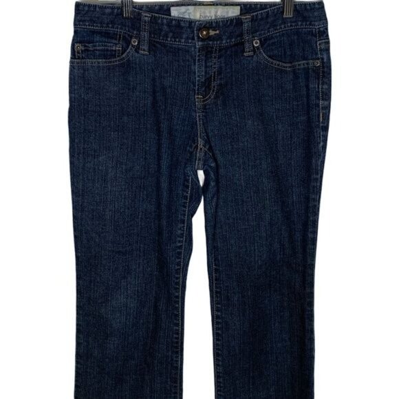 Loft Curvy Bootcut Jeans Women’s 4 Dark Wash Stretch Denim Low Rise - Picture 2 of 11